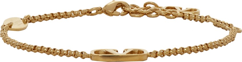 Valentino Gold Valentino Garavani VLogo Chain Bracelet