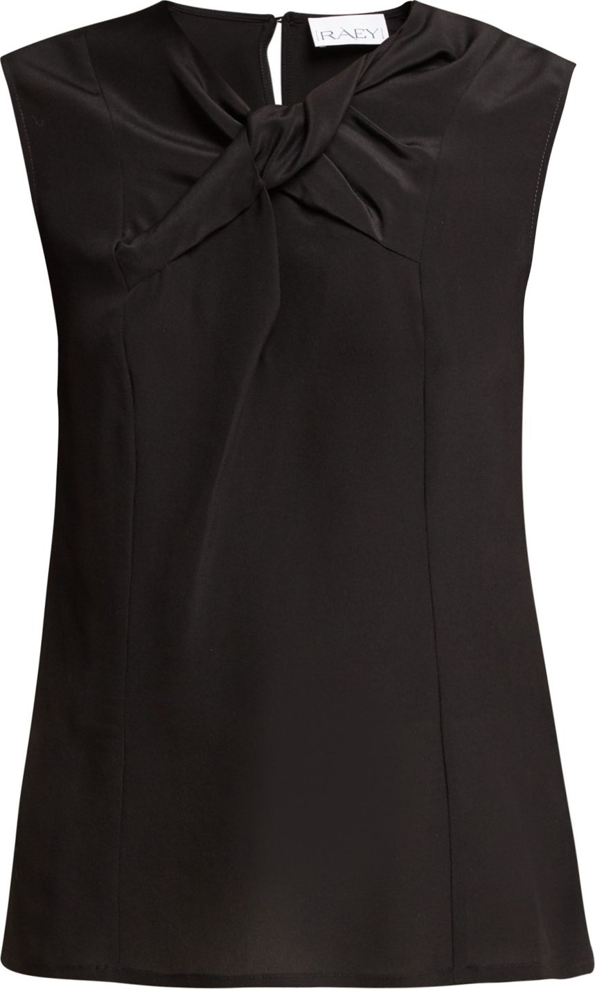 Raey Knot-front silk top