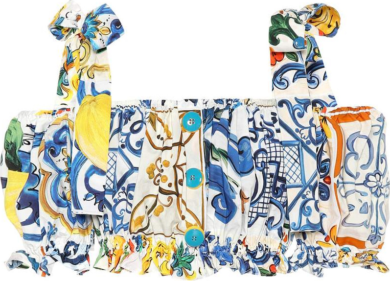 Dolce & Gabbana Majolica-print cotton top