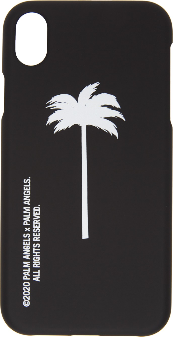Palm Angels Black & White Palm Tree iPhone XR Case