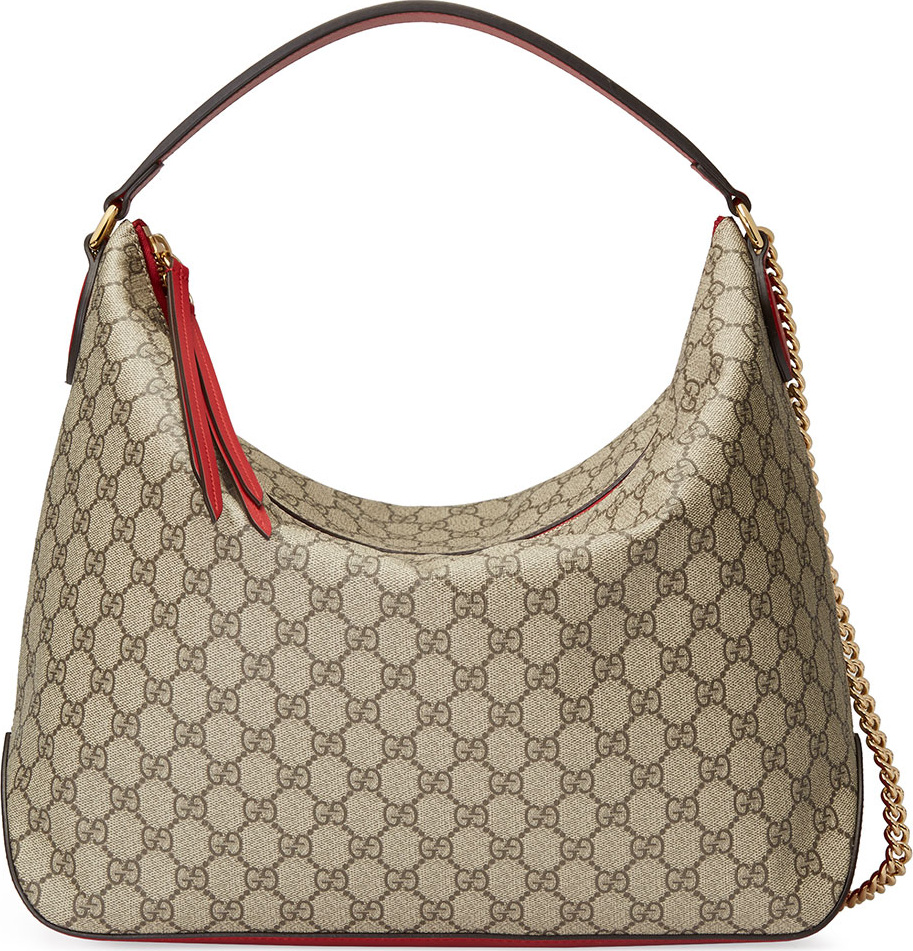 Gucci Linea A Large GG Supreme Canvas Hobo Bag