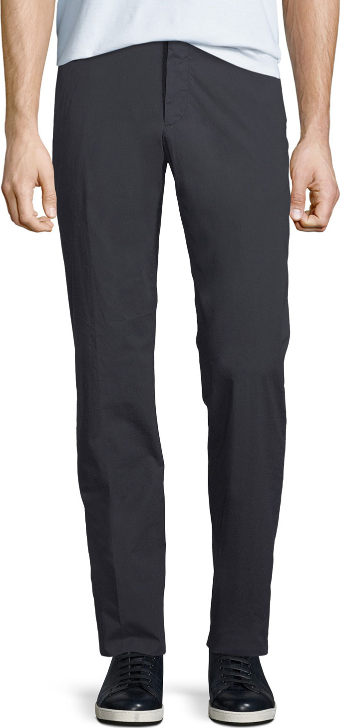 Ermenegildo Zegna Men's Cotton-Blend Straight-Leg Pants