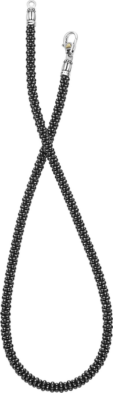 LAGOS Black Caviar Rope Necklace, 16"L