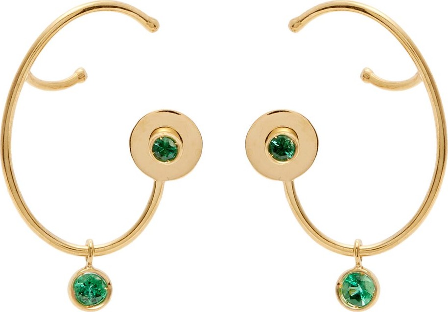 Ana Khouri Lily 18kt gold & emerald earrings