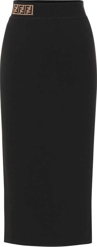 Fendi Jersey midi skirt
