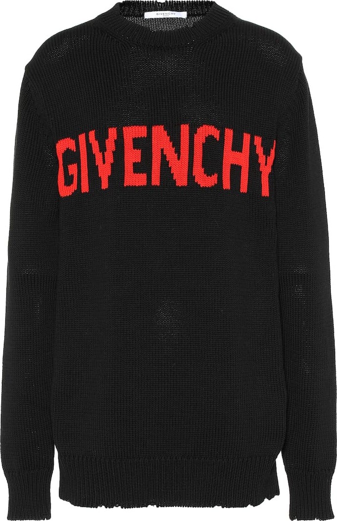 Givenchy Logo intarsia cotton sweater