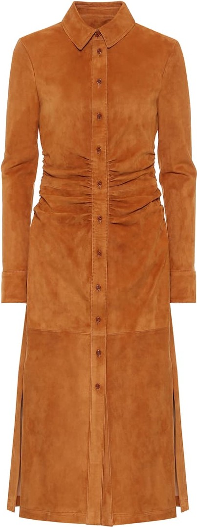 Altuzarra Claudia suede shirt dress