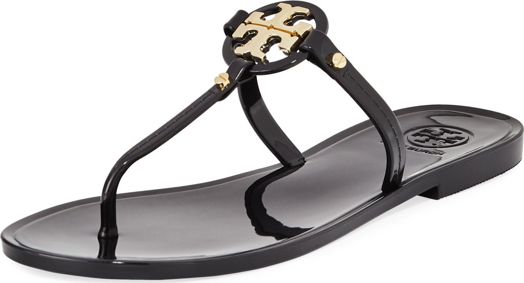 Tory Burch Mini Miller Flat Leather Thong Sandals