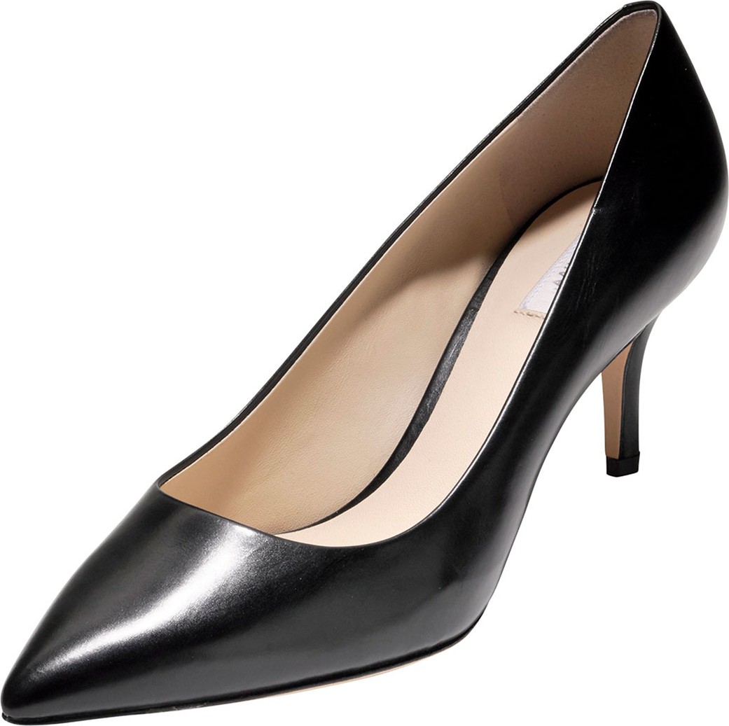 Cole Haan Vesta Grand Leather Point-Toe Pumps, Black