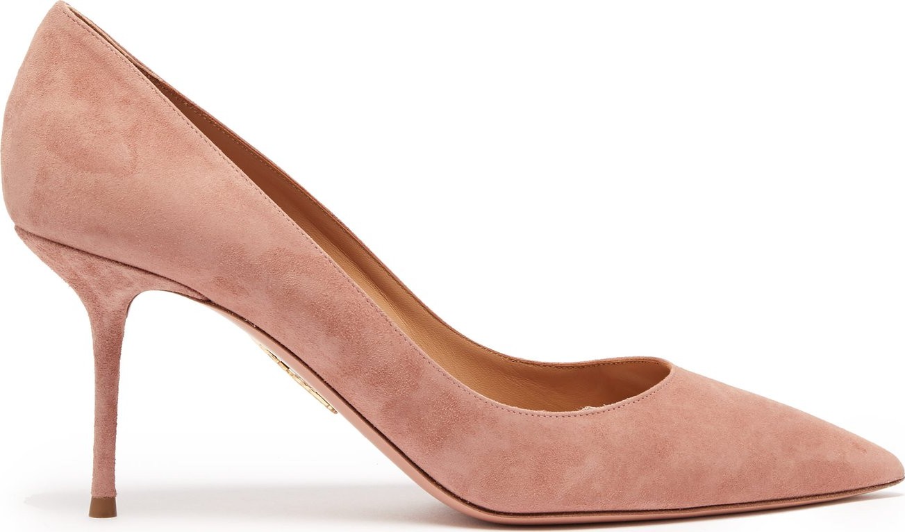 Aquazzura Purist 75 suede pumps