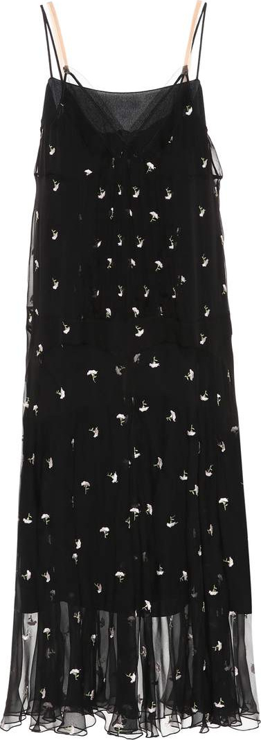 N°21 Embroidered silk chiffon dress