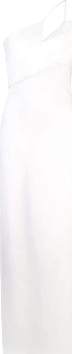 Cushnie asymmetric off-shoulder column dress