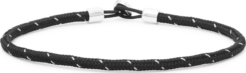 Miansai Nexus Sterling Silver and Cord Bracelet