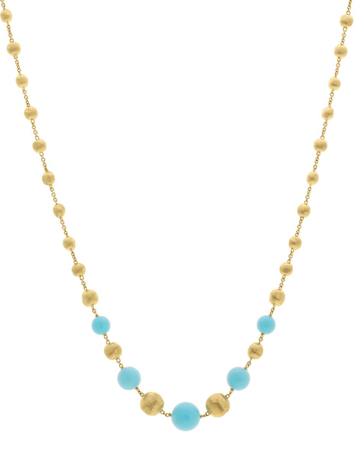 Marco Bicego 18k Africa Short Turquoise Beaded Necklace