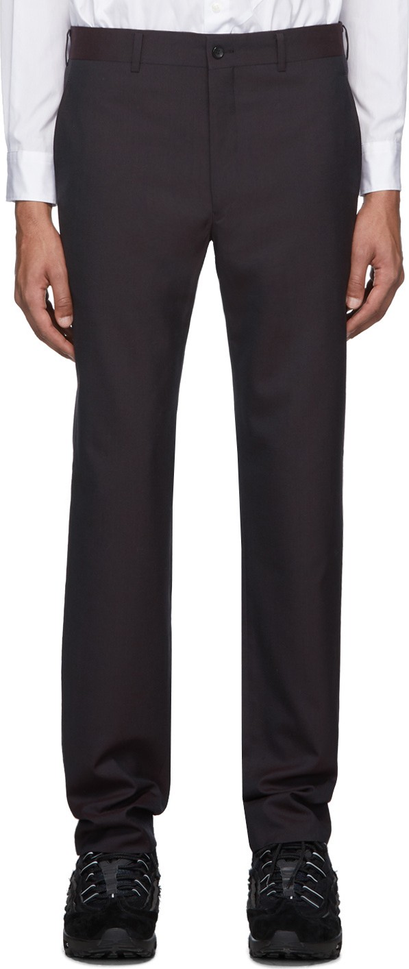 Comme Des Garçons Homme Plus Purple Tropical Wool Trousers