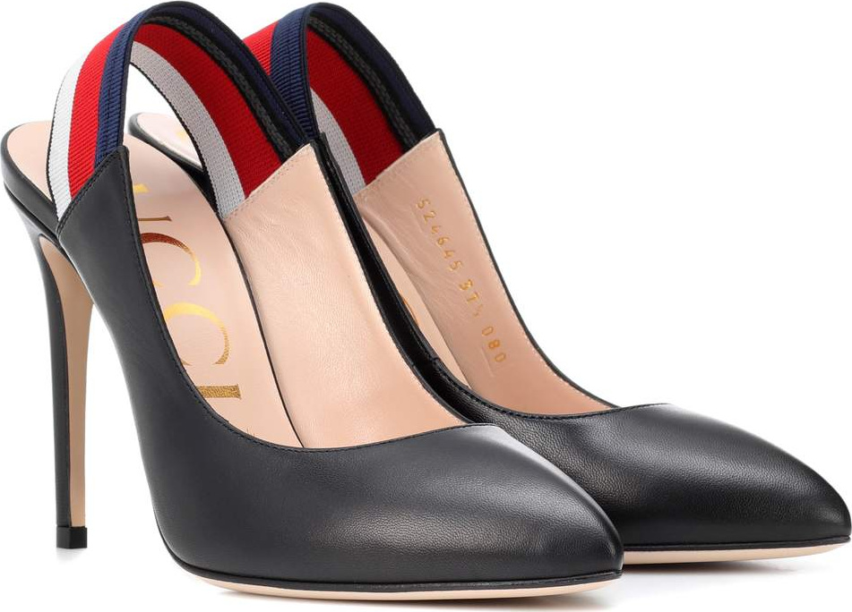 Gucci Slingback leather pumps