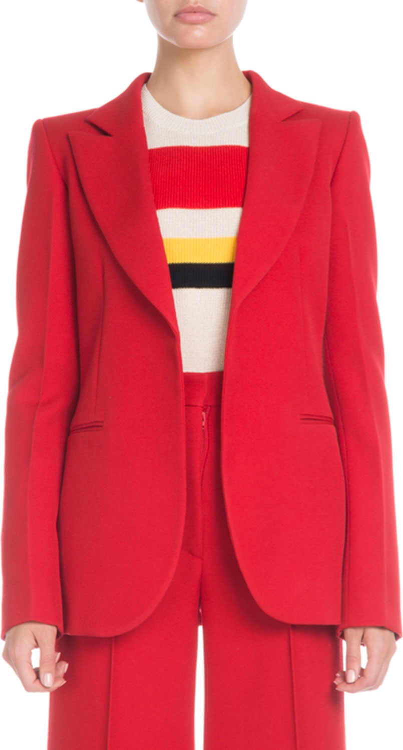 Victoria Beckham Peak-Lapel Wool Jacket