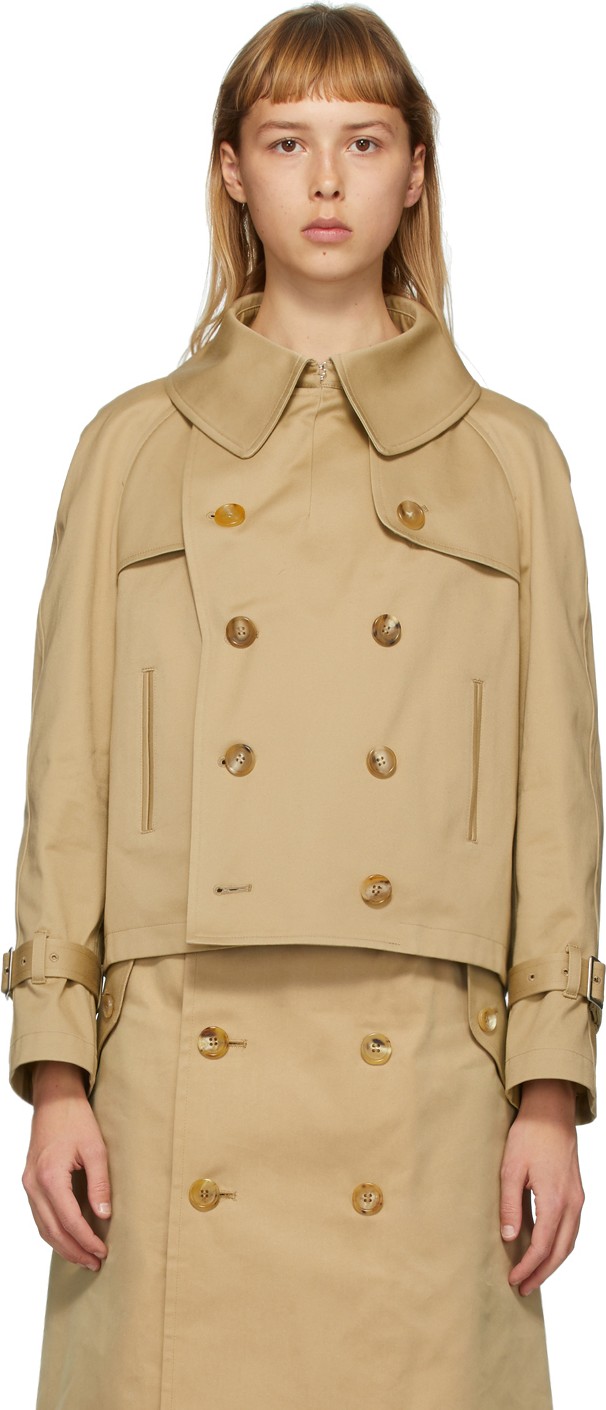 Junya Watanabe Beige Short Trench Jacket