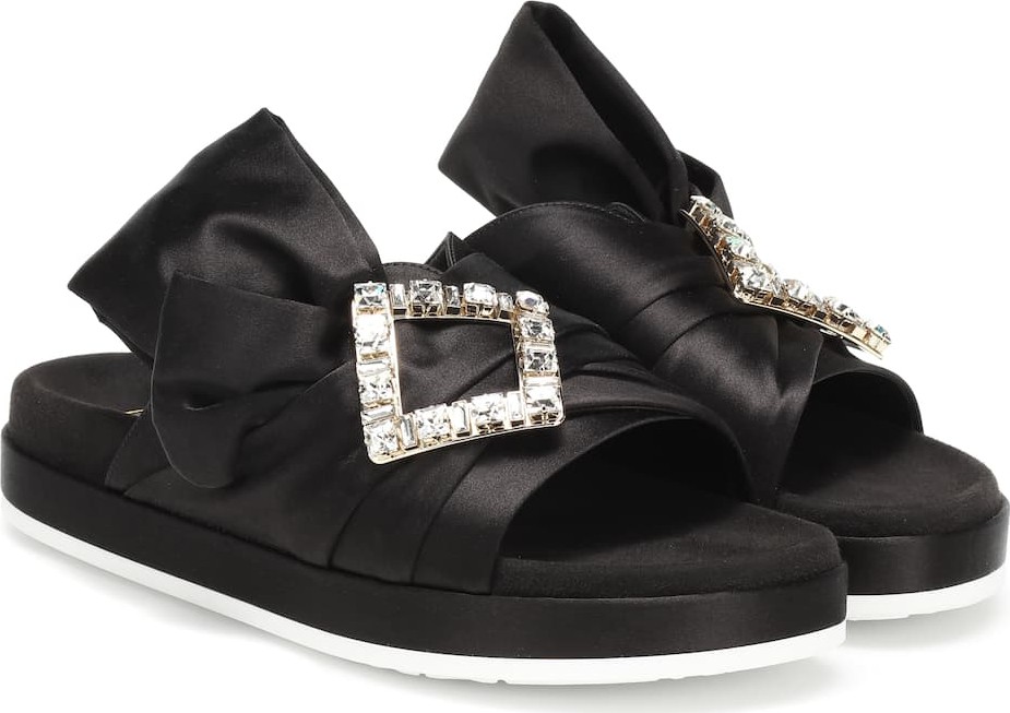 Roger Vivier Tres Vivier satin slides