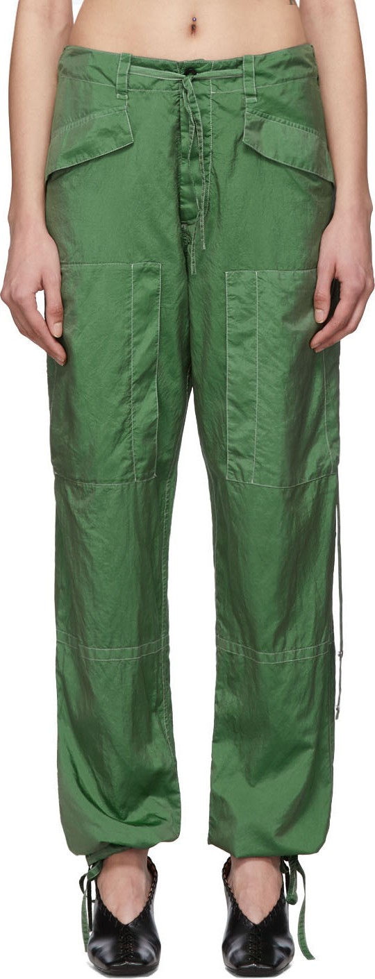 Jil Sander Green Packaway Trousers