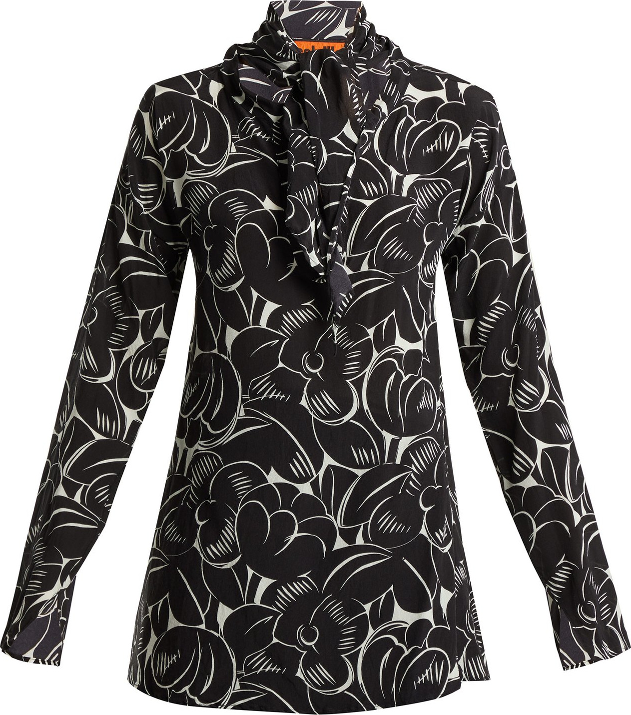 Colville Neck-tie silk blouse