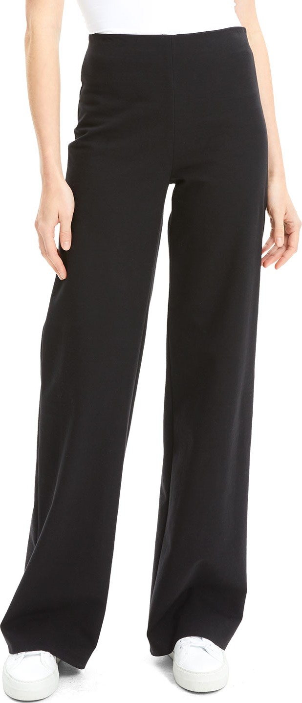 Theory Wide-Leg Cotton Ponte Pants