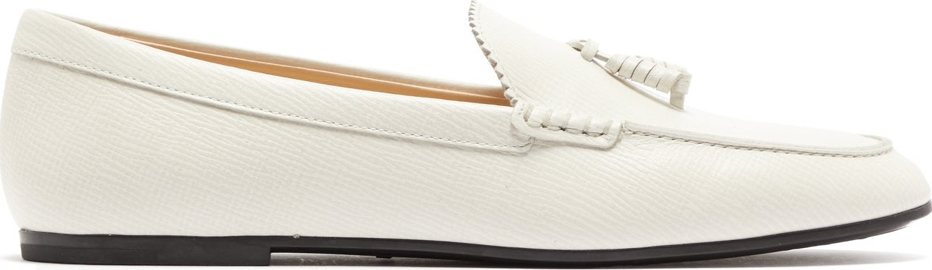 Tod's Tasselled grained-leather loafers