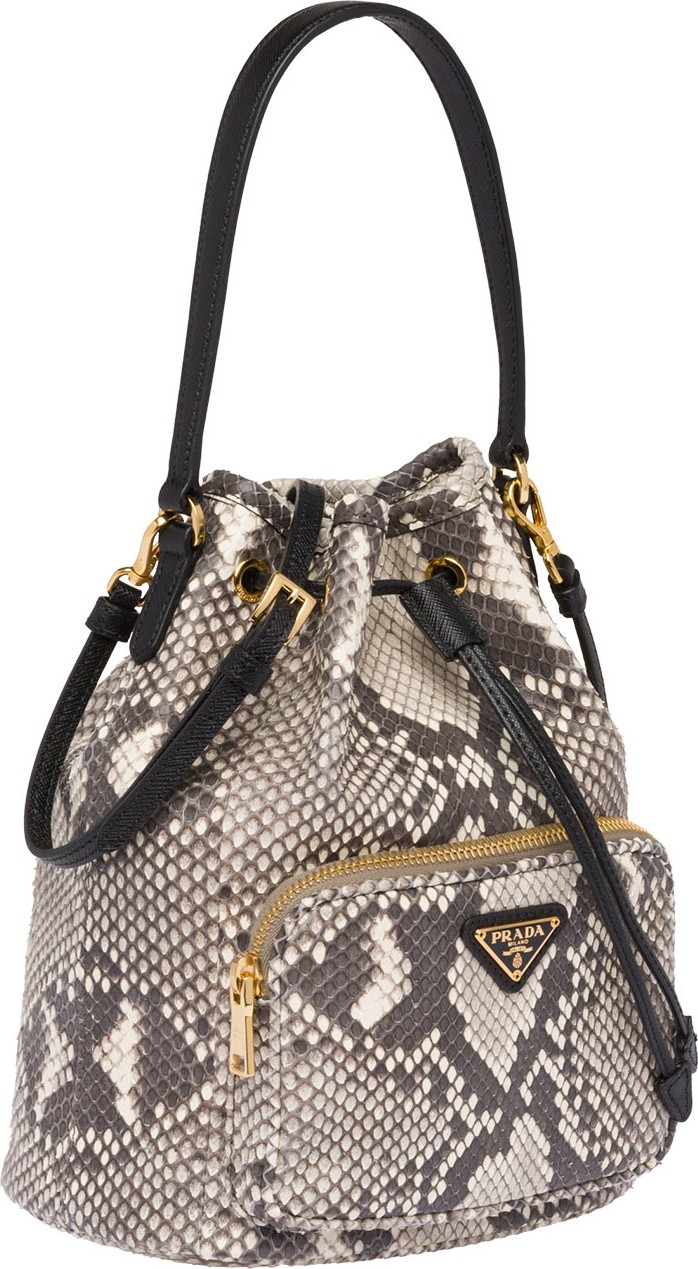 Prada Exotic Python Bucket Bag