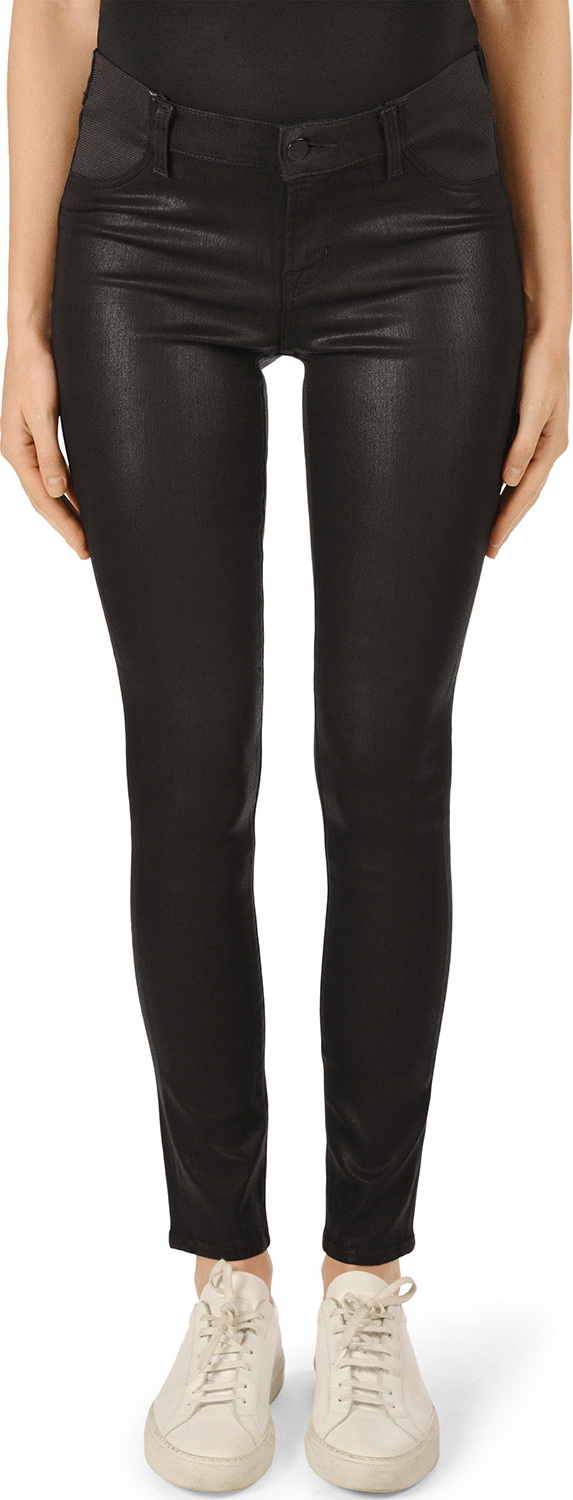 J BRAND Mama J Super Skinny Coated Maternity Jeans