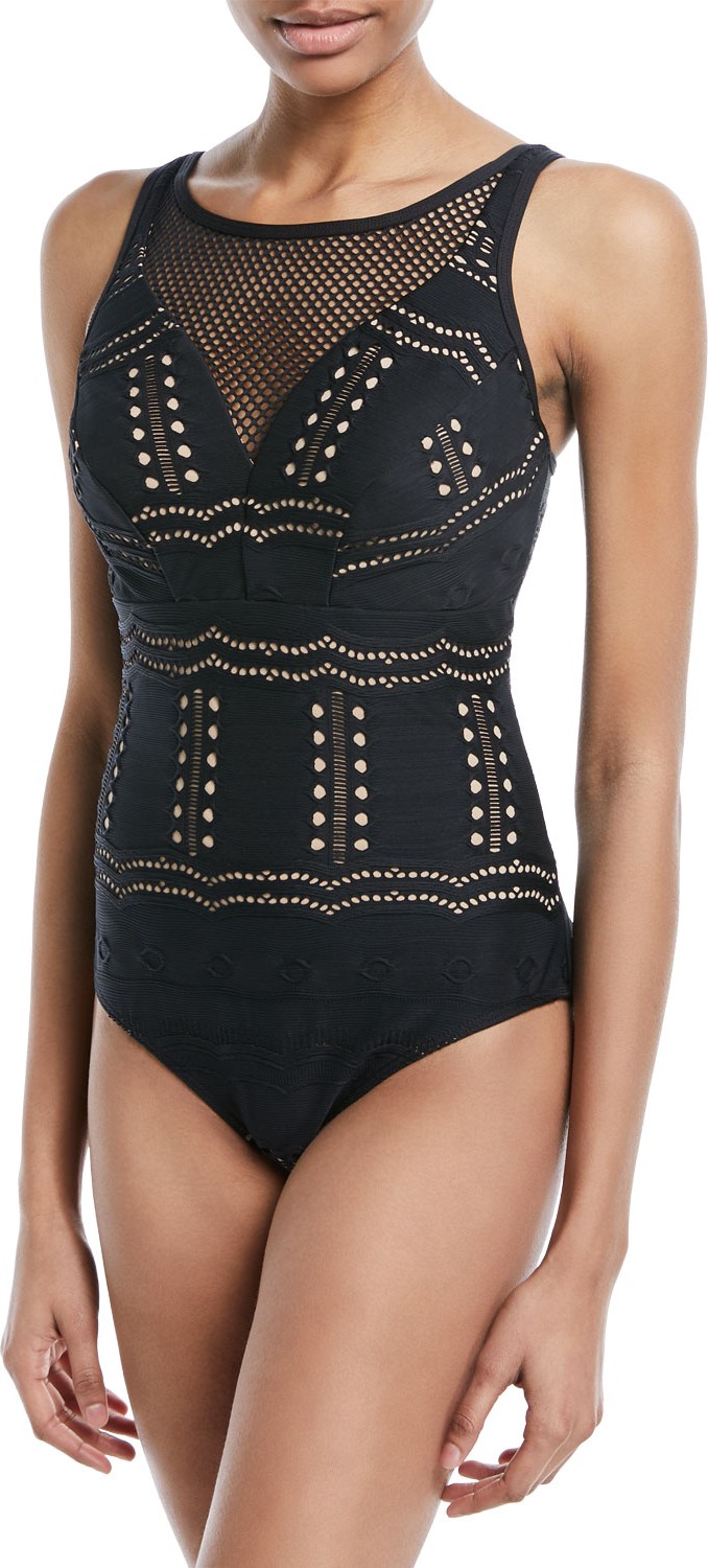 JETS by Jessika Allen Impressions Lace One-Piece Swimsuit, Available in DD-E Cups