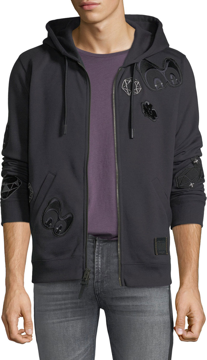 COACH Disney Dark Fairy Tale Men's Snow White Grumpy Zip-Front Hoodie