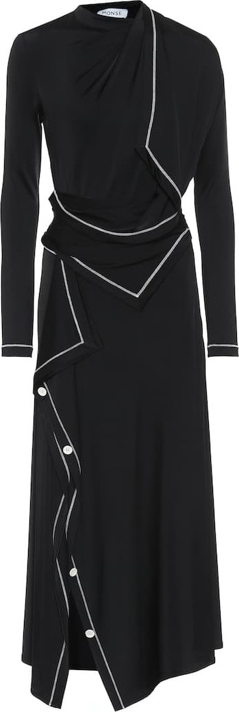 Monse Asymmetric jersey midi dress