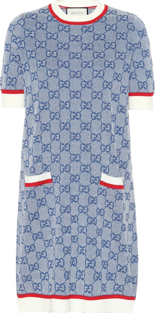 Gucci GG wool and cotton knit dress