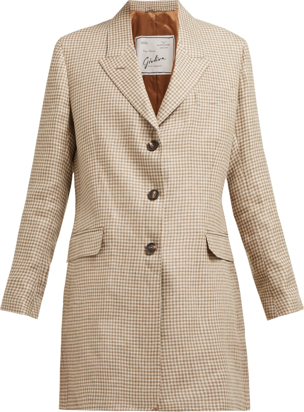 Giuliva Heritage Collection The Karen single-breasted checked linen blazer