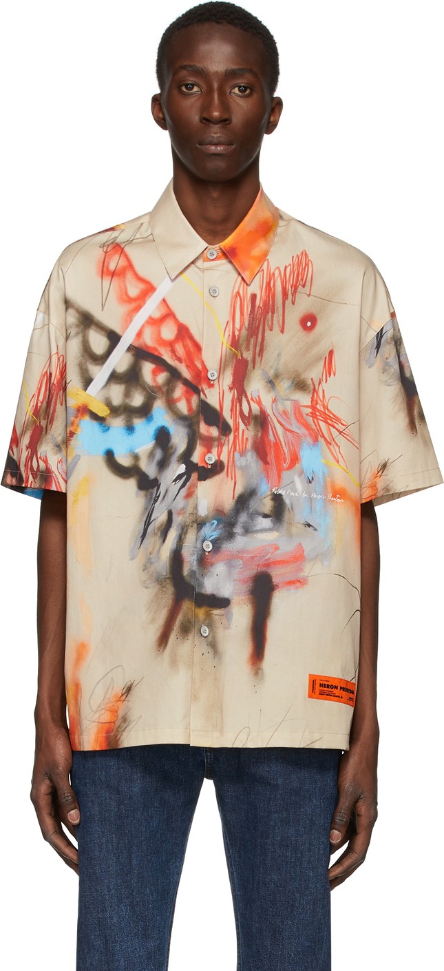 Heron Preston Multicolor Robert Nava Edition Baseball Shirt