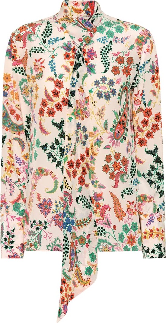 Etro Printed silk blouse
