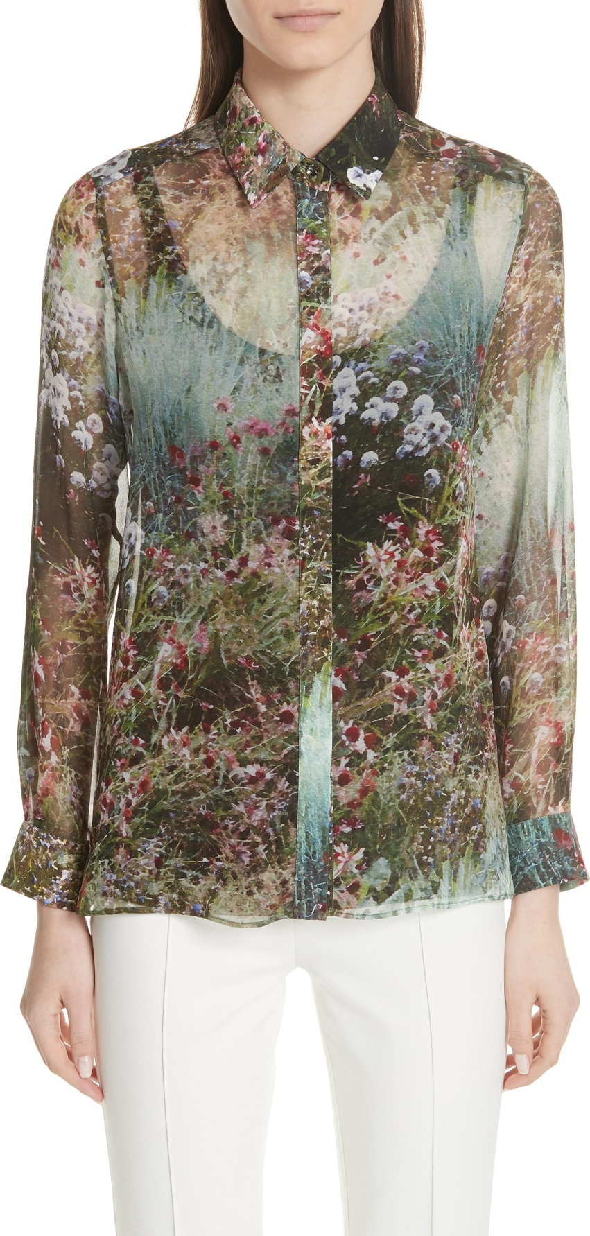 Max Mara Selim Print Silk Blouse
