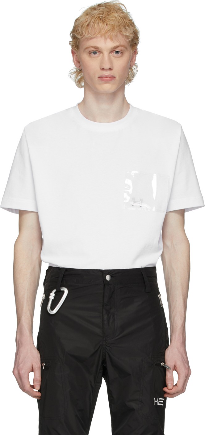 HELIOT EMIL White PVC Pocket T-Shirt