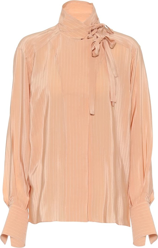 Chloe Tie-neck silk blouse