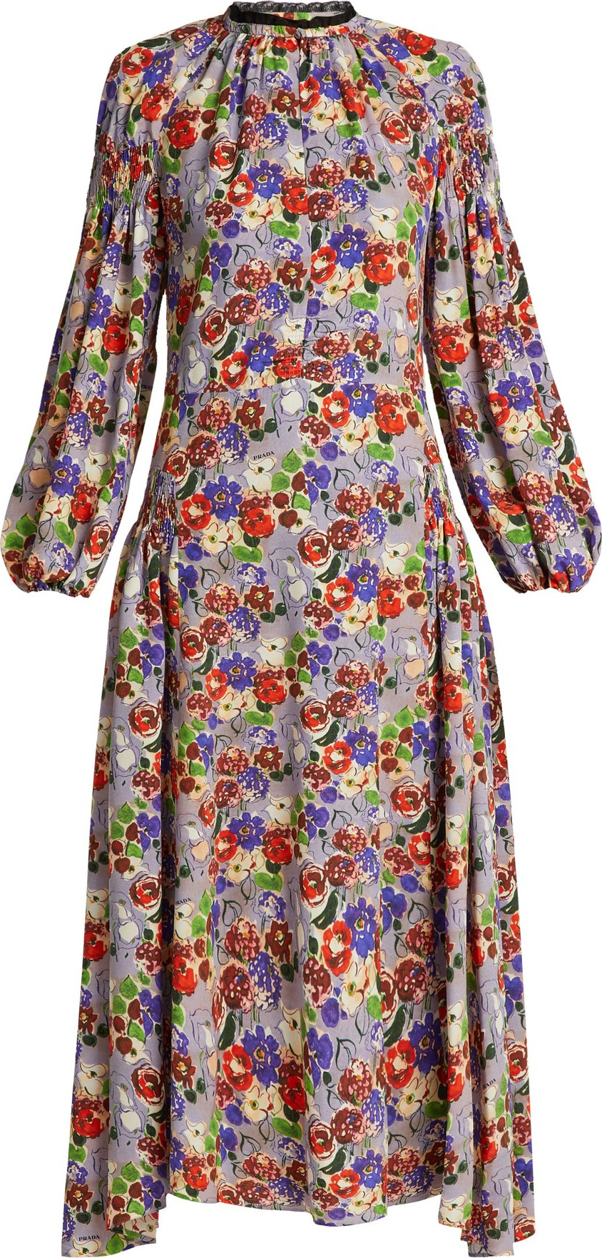 Prada Morocaine Primrose floral-print silk dress