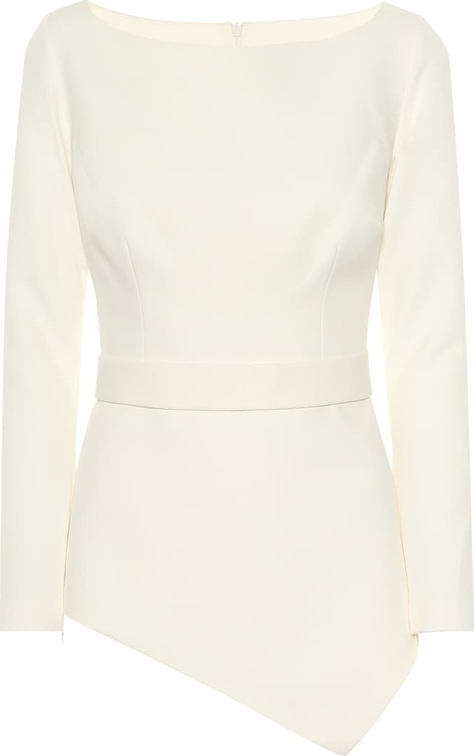 Safiyaa Romola asymmetric crêpe blouse