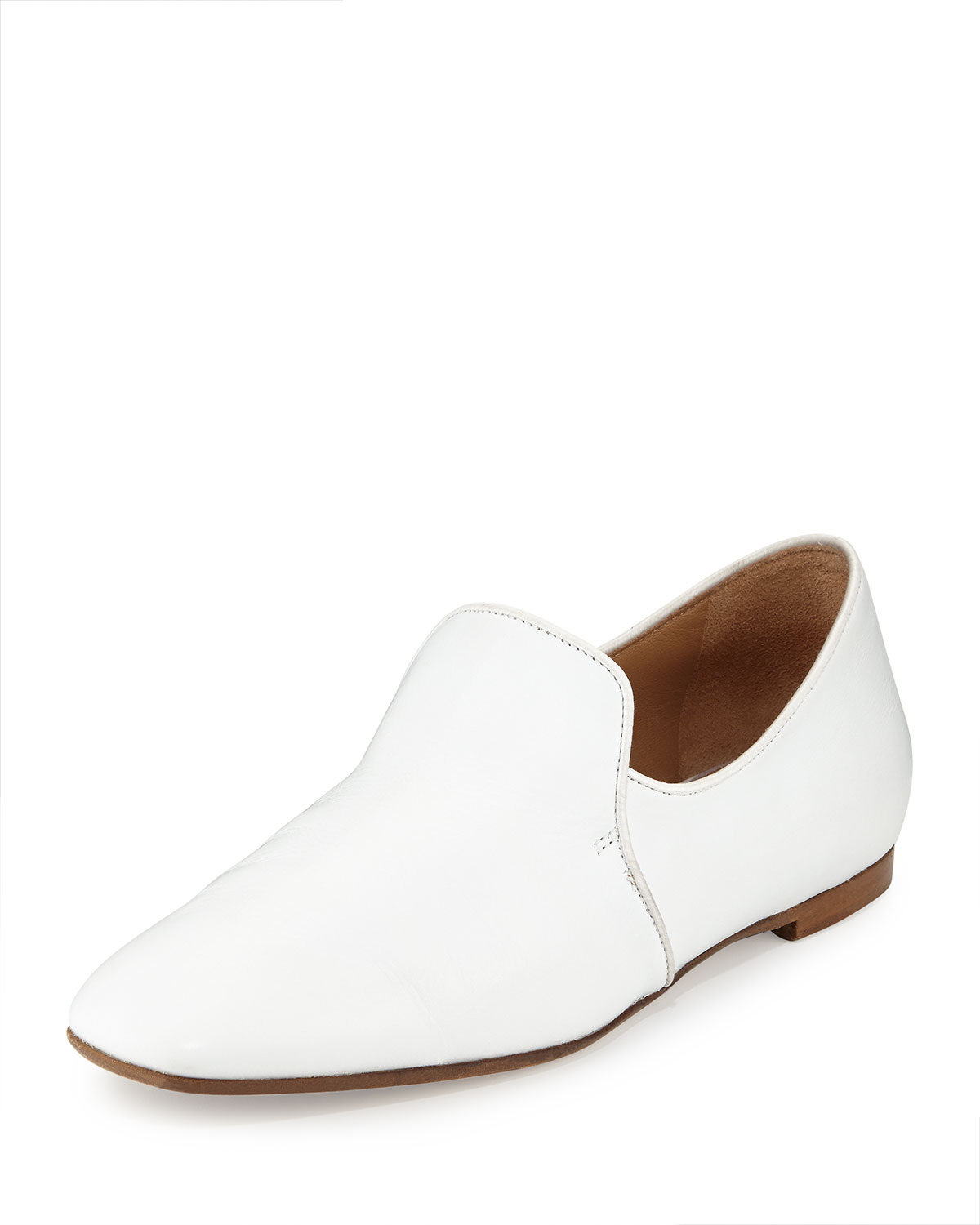 THE ROW Alys Leather Slipper Flat