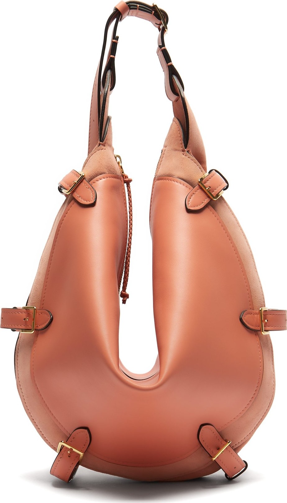 Altuzarra Play medium buckled leather and suede bag