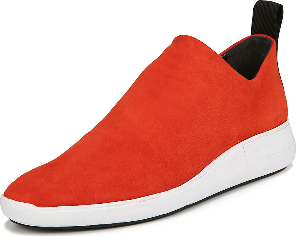 Via Spiga Marlow Stretch-Suede Sock Sneakers