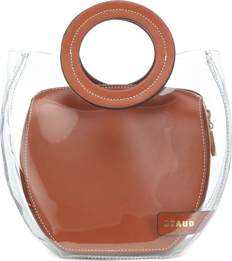 Staud Frida PVC and leather tote