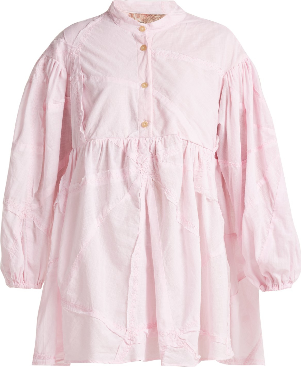 By Walid Theresa patchwork cotton shirt