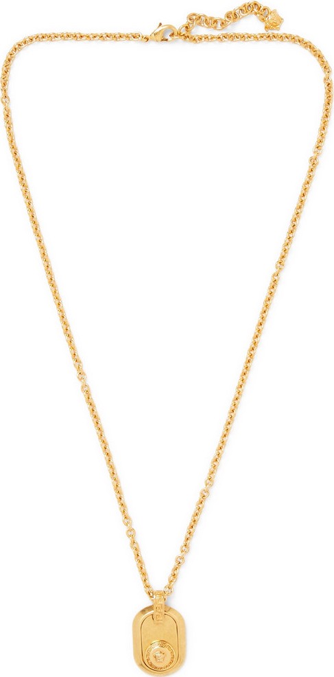 Versace Logo-Detailed Gold-Tone Necklace