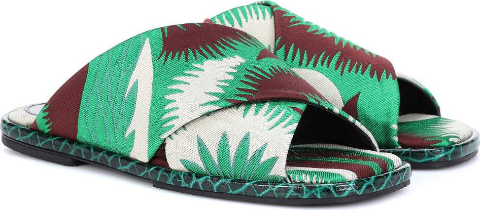 Dries Van Noten Jacquard slide sandals
