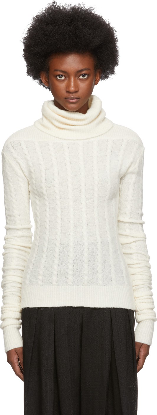 Jacquemus White 'La Maille Sofia' Turtleneck