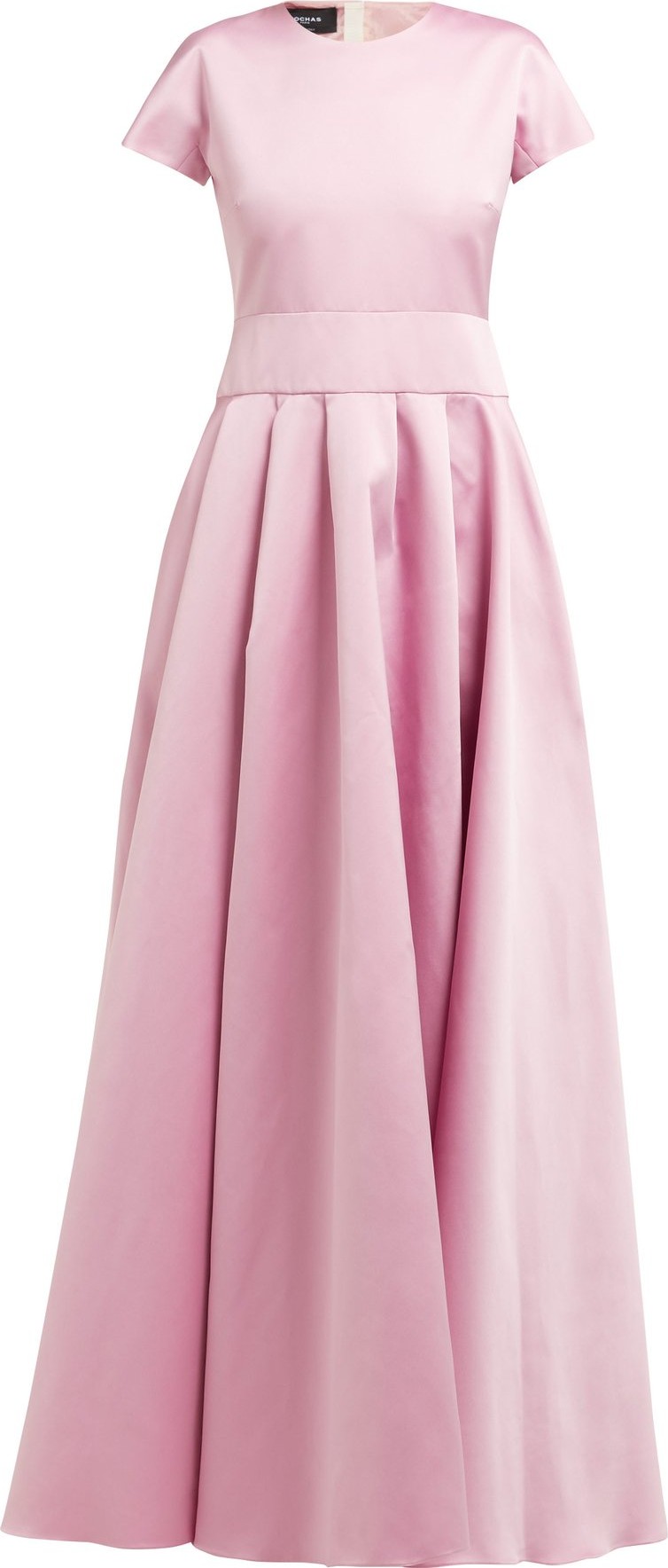 ROCHAS Short-sleeved duchess satin gown
